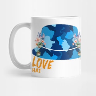 Love Flower Geometric Blue hat #49 Mug